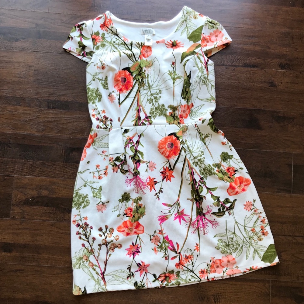 Floral print fit and flare dress